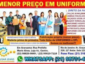 Uniformes Rj Calças Camisas Calçados Jalecos Ternos